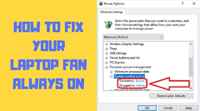 How To Fix Your Laptop Fan Always On