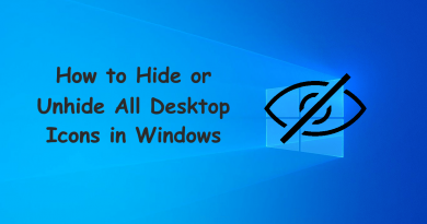 How Hide Or Unhide All Desktop Icons In Windows